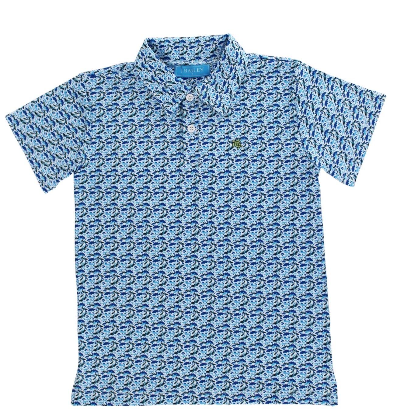 S/S Performance Polo, Blue Shark