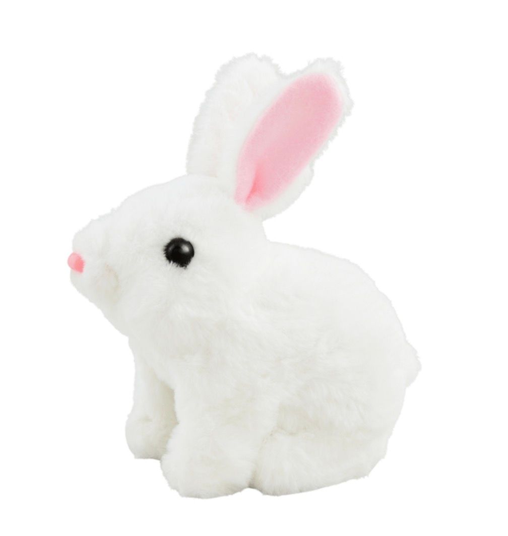 White Hopping Bunny