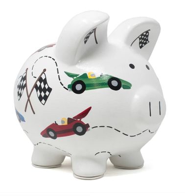 Vroom Race Car Piggy Bank