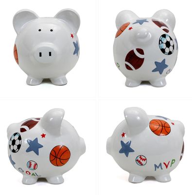 Sports Themed Piggy Bank