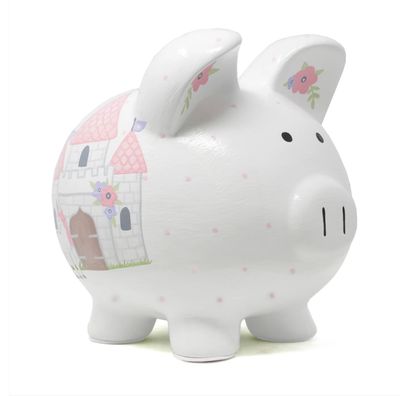 Handpainted Castle Piggy Bank