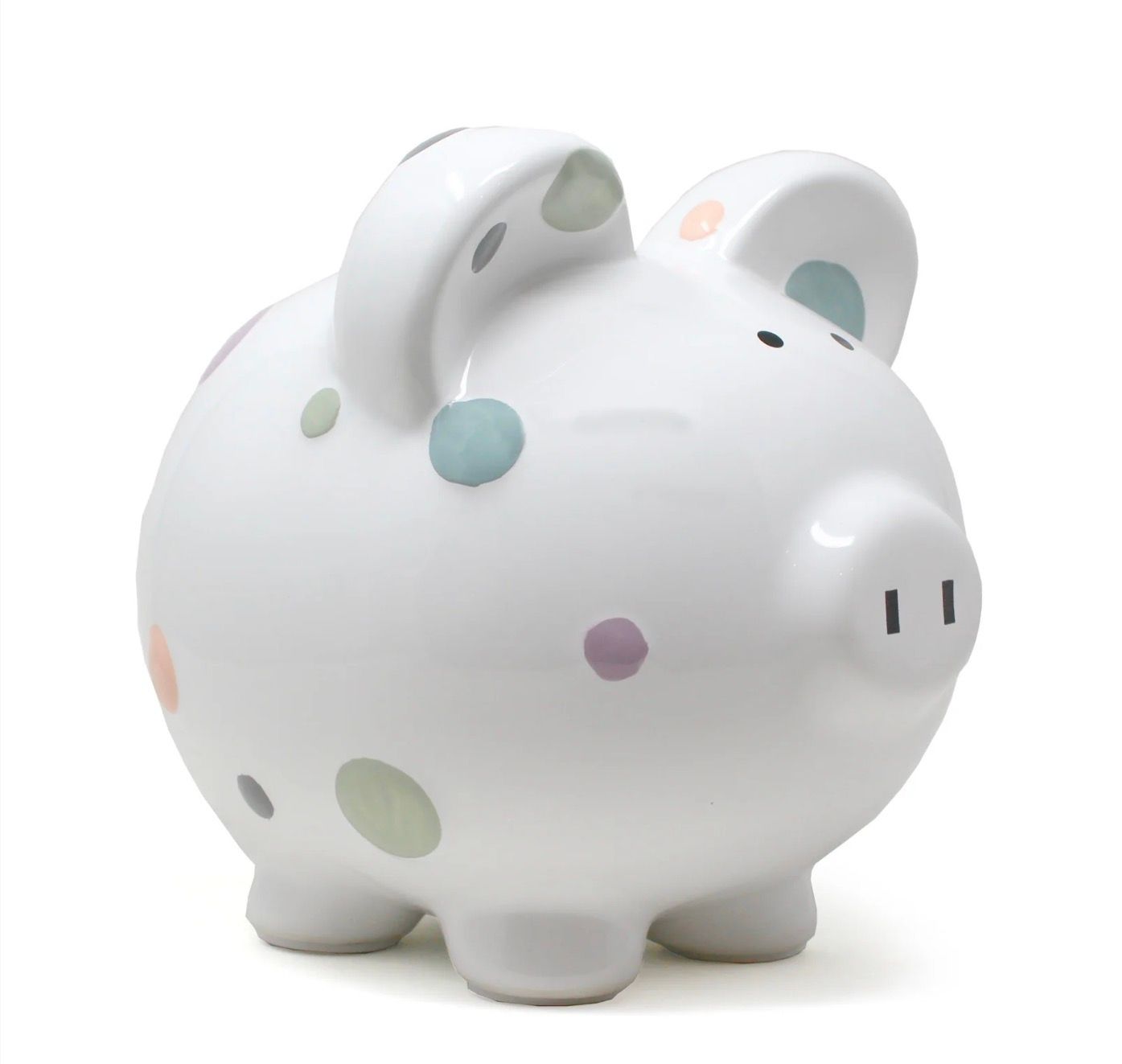 Pastel Polka Dot Piggy Bank