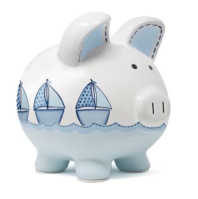 Triple Sailboat Piggy Bank