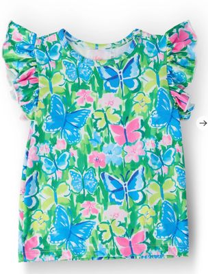 Watercolor Butterfly Tee and Skegging Set