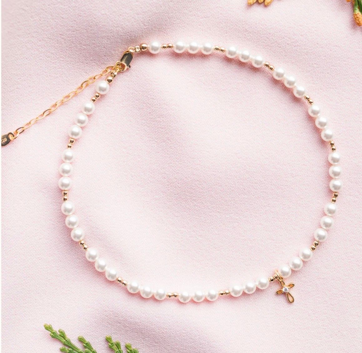 14K Gold-Plated Pearl Necklace