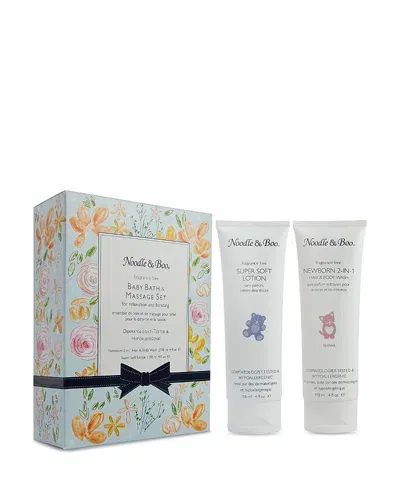 Baby Bath &amp; Massage Set Blue Flowers