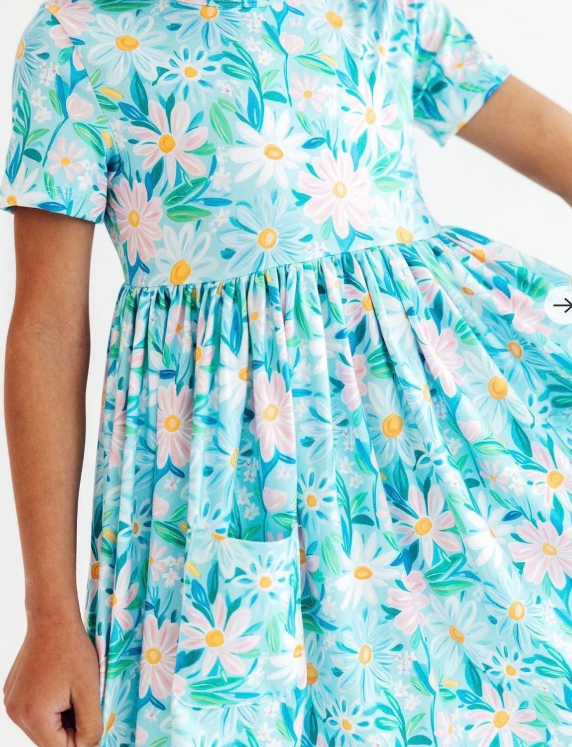 Preppy Daisies Twirl Dress and Legging Set