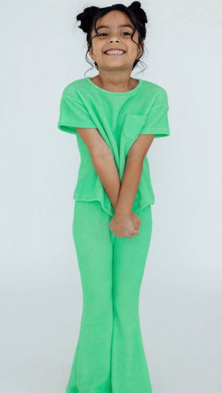 Seafoam Green Tee and Bell Pant Set