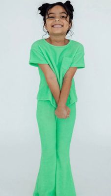 Seafoam Green Tee and Bell Pant Set