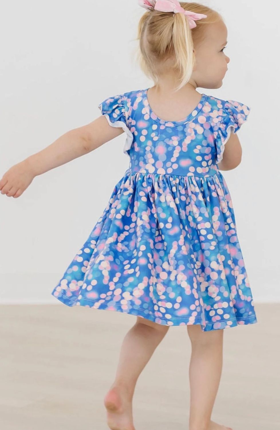 Shimmer &amp; Shine Flutter Sleeve Dress