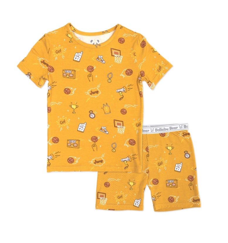 Basketball Bamboo Kids Pajama Short Set