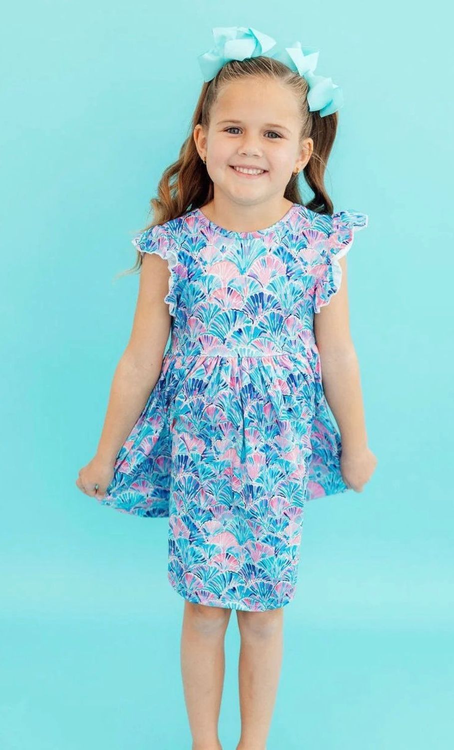 Seaside Shells Flutter Dress and Legging Set