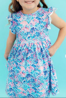 Seaside Shells Flutter Dress and Legging Set