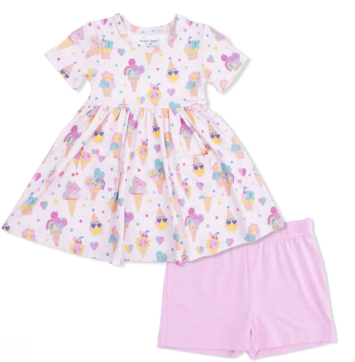 Ice Cream Fun Crew Twirly Dress W/Cartwheel Short