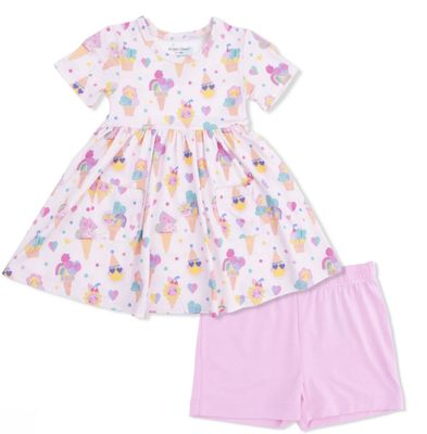 Ice Cream Fun Crew Twirly Dress W/Cartwheel Short