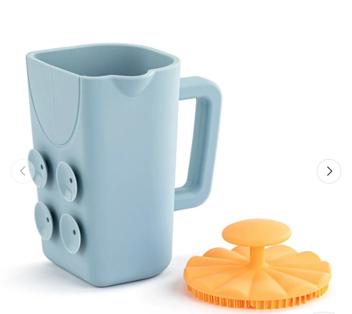 Orange Bathtime Brush + Blue Cup