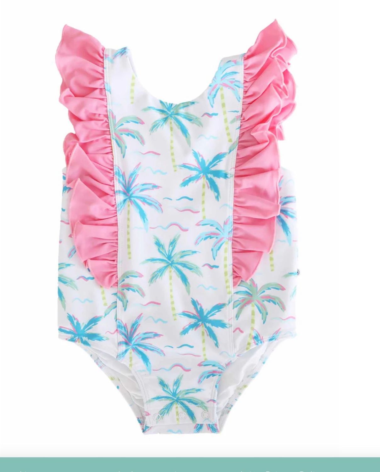 Double Ruffle One Piece Blue Lagoon
