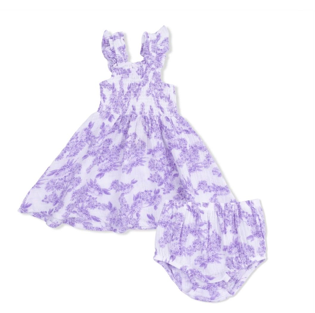 Lilac Floral Sun Dress w/ Bloomer