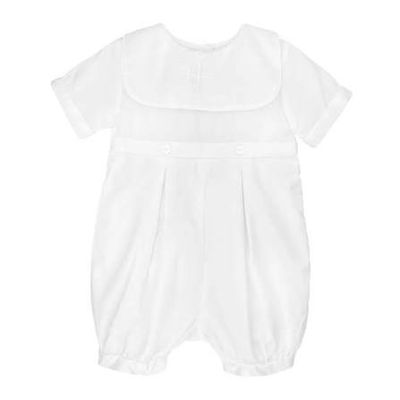 Embroidered Cross Christening Romper