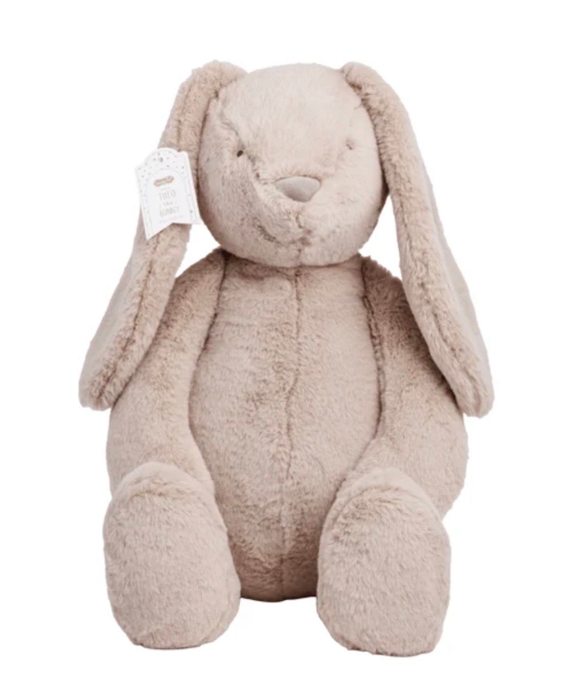 Large Taupe Plush Bunny