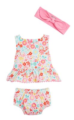 Rainbow Stripe Reversible Swimsuit 3Pc