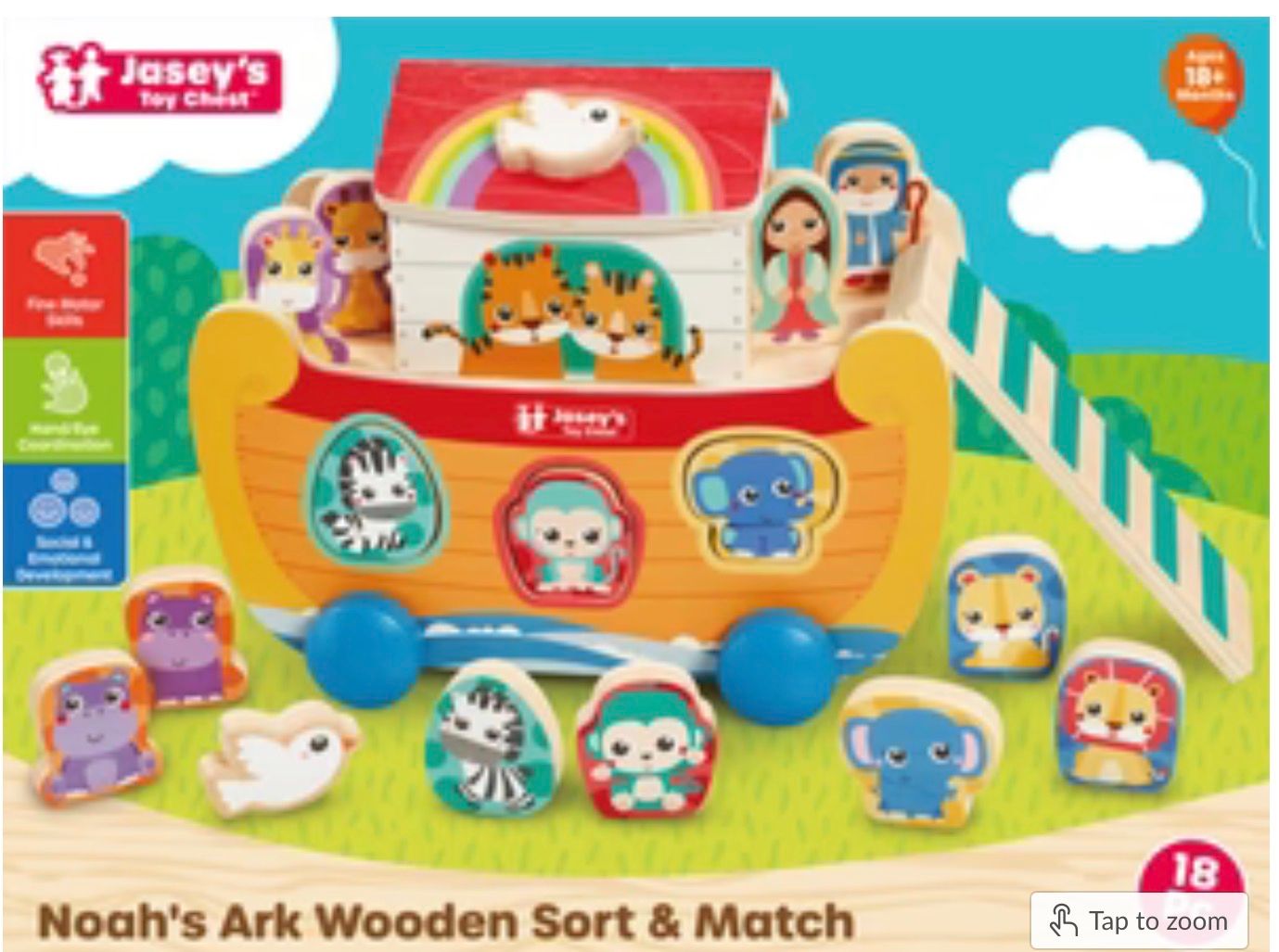 Noah's Ark Wooden Sort &amp; Match