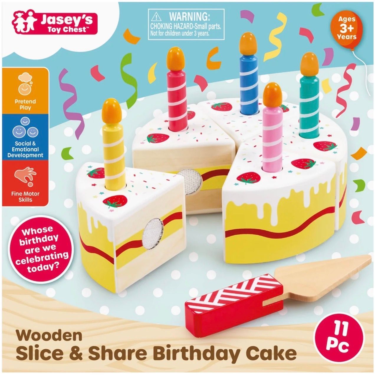 Wooden Slice &amp; Share Birthday Caker