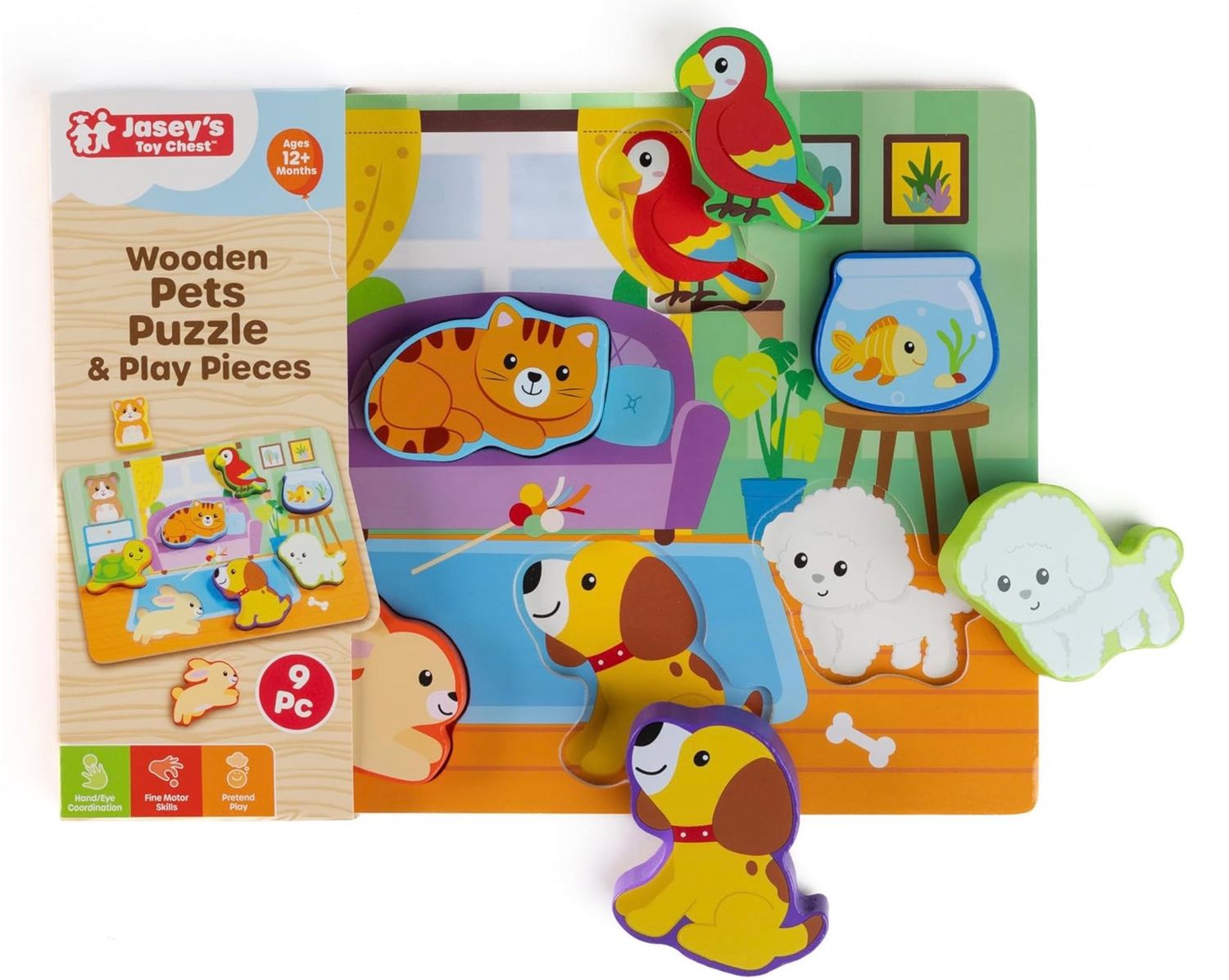 Wooden Farm Puzzle &amp; Play Pieces