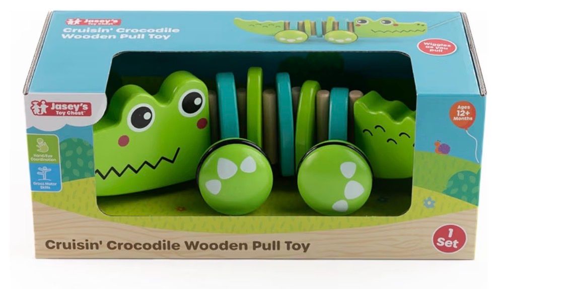 Cruisin' Crocodile Wooden Pull Toy
