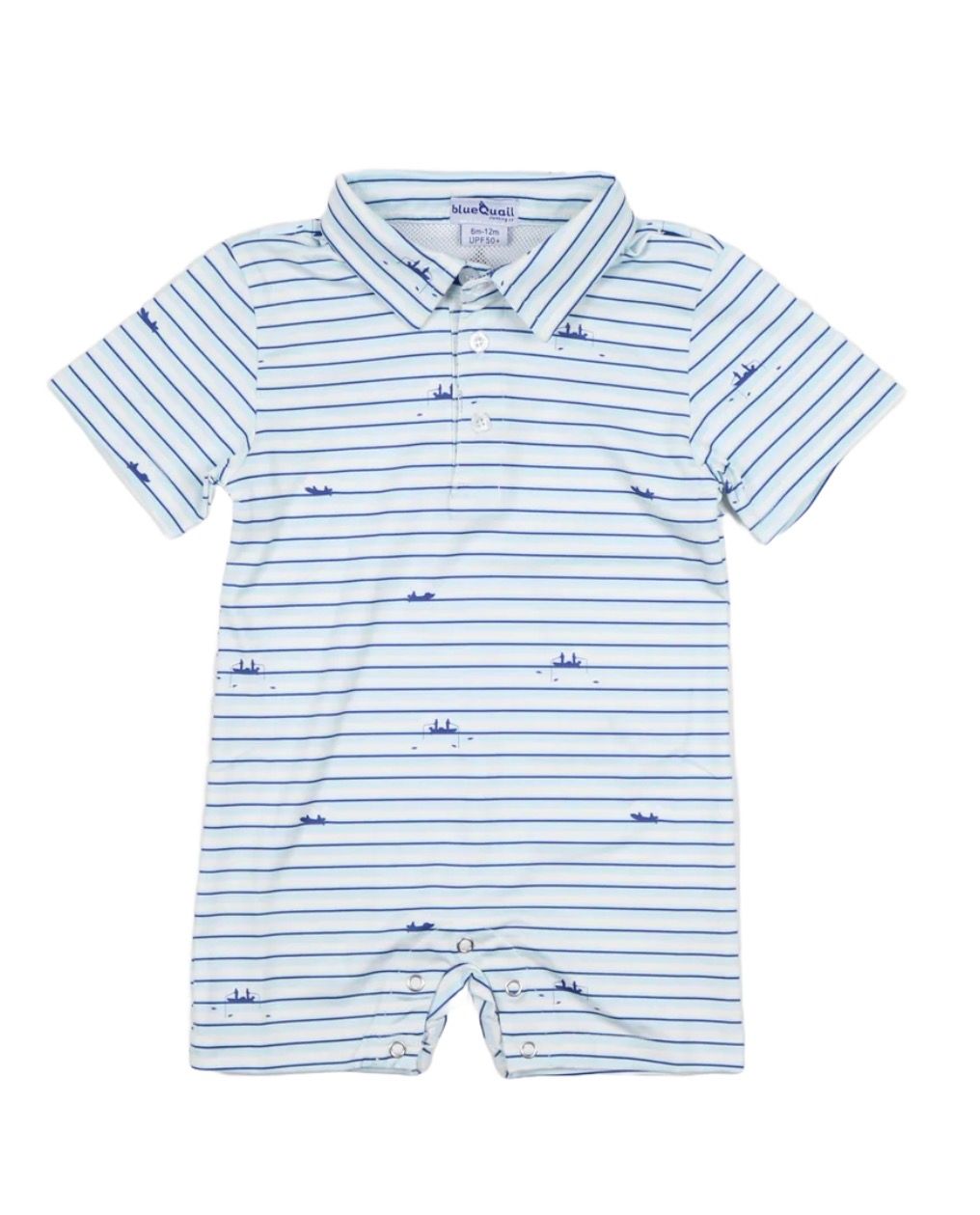 Gone Fishin’ Polo Short Sleeve Romper