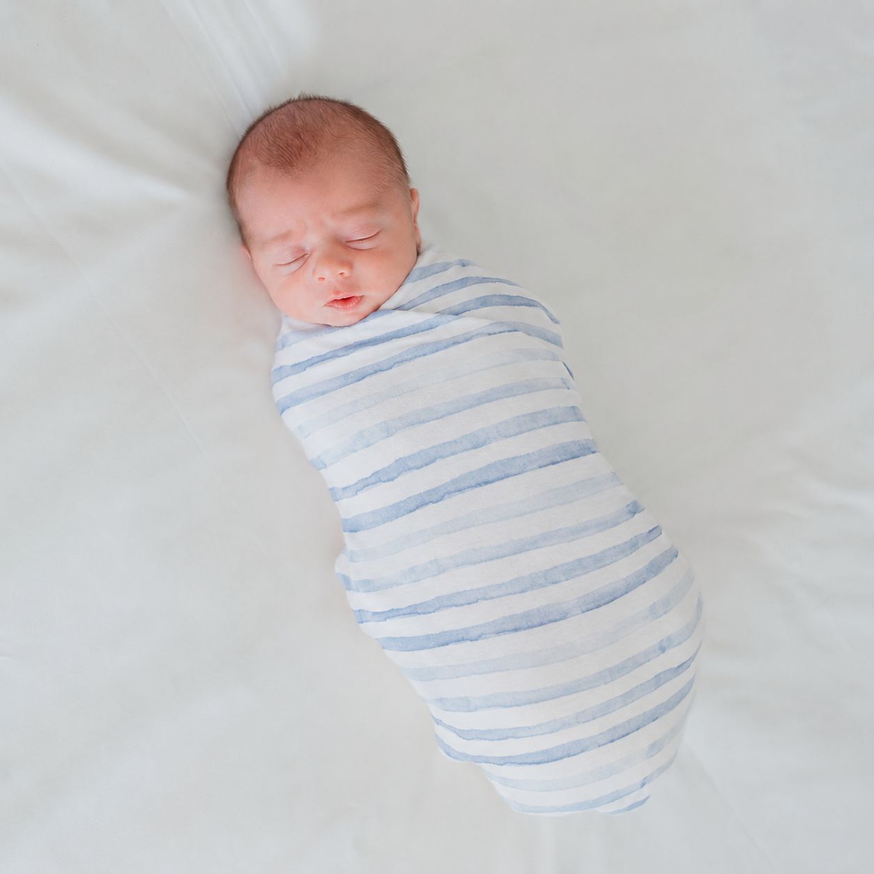 Chambray Waves Cocoon Swaddle, Size: X-small
