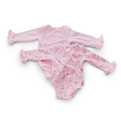RUFFLE CUFF LONG SLEEVE WINGED BODYSUIT-Whimsial Garden