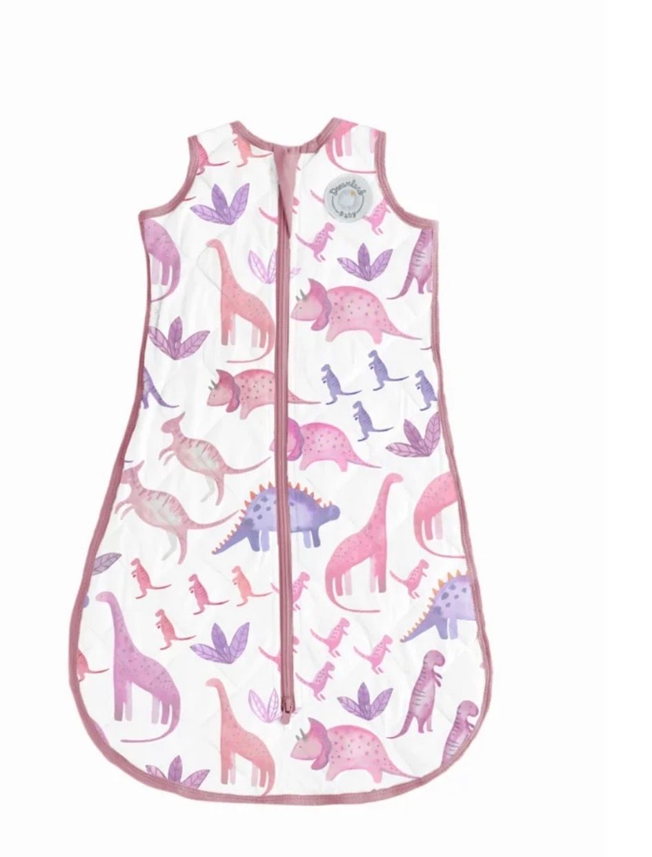 Classic Bamboo Non-Weighted Sleep Sack - Rosy Dinos