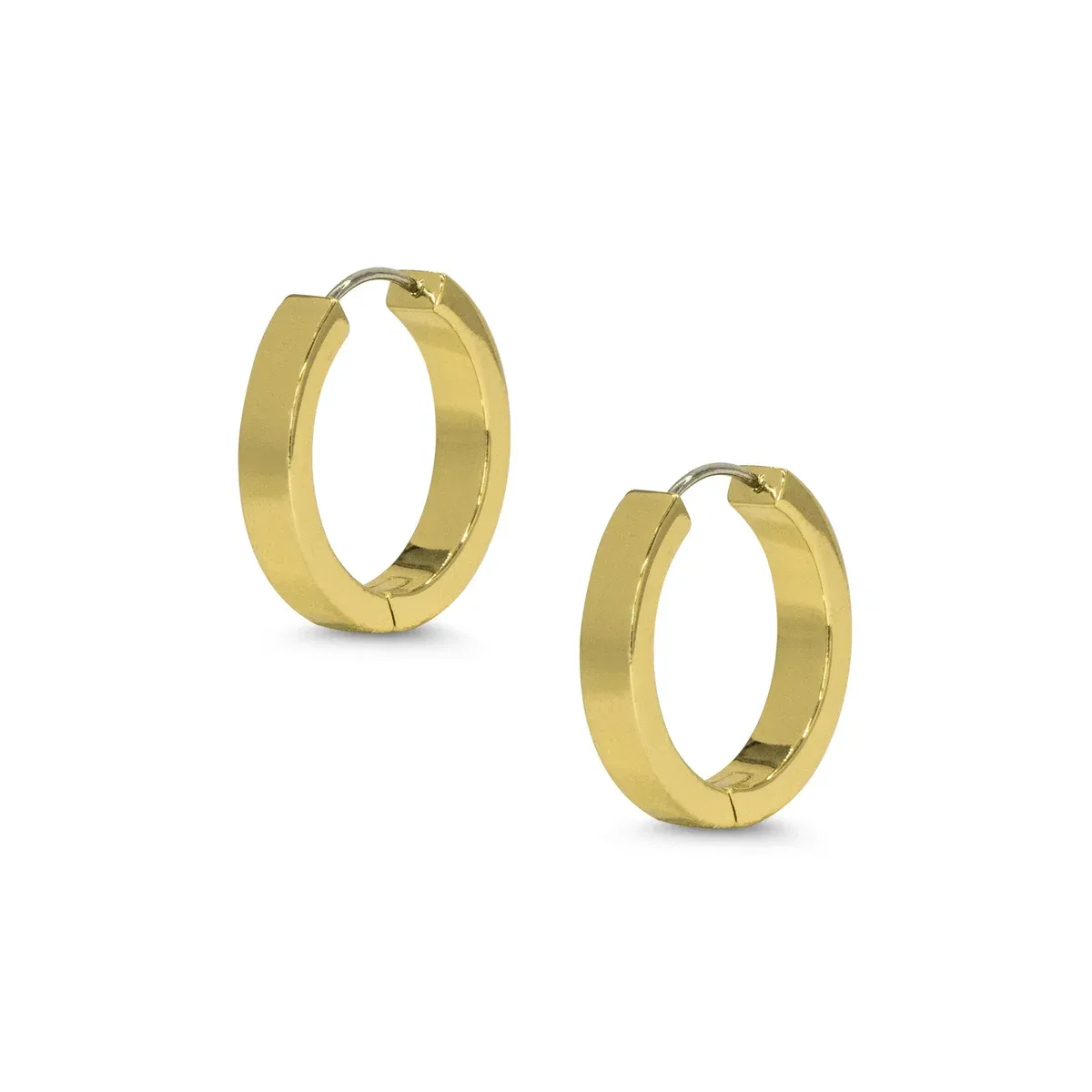 Flat Hoop Earrings - Medium #3124-MD