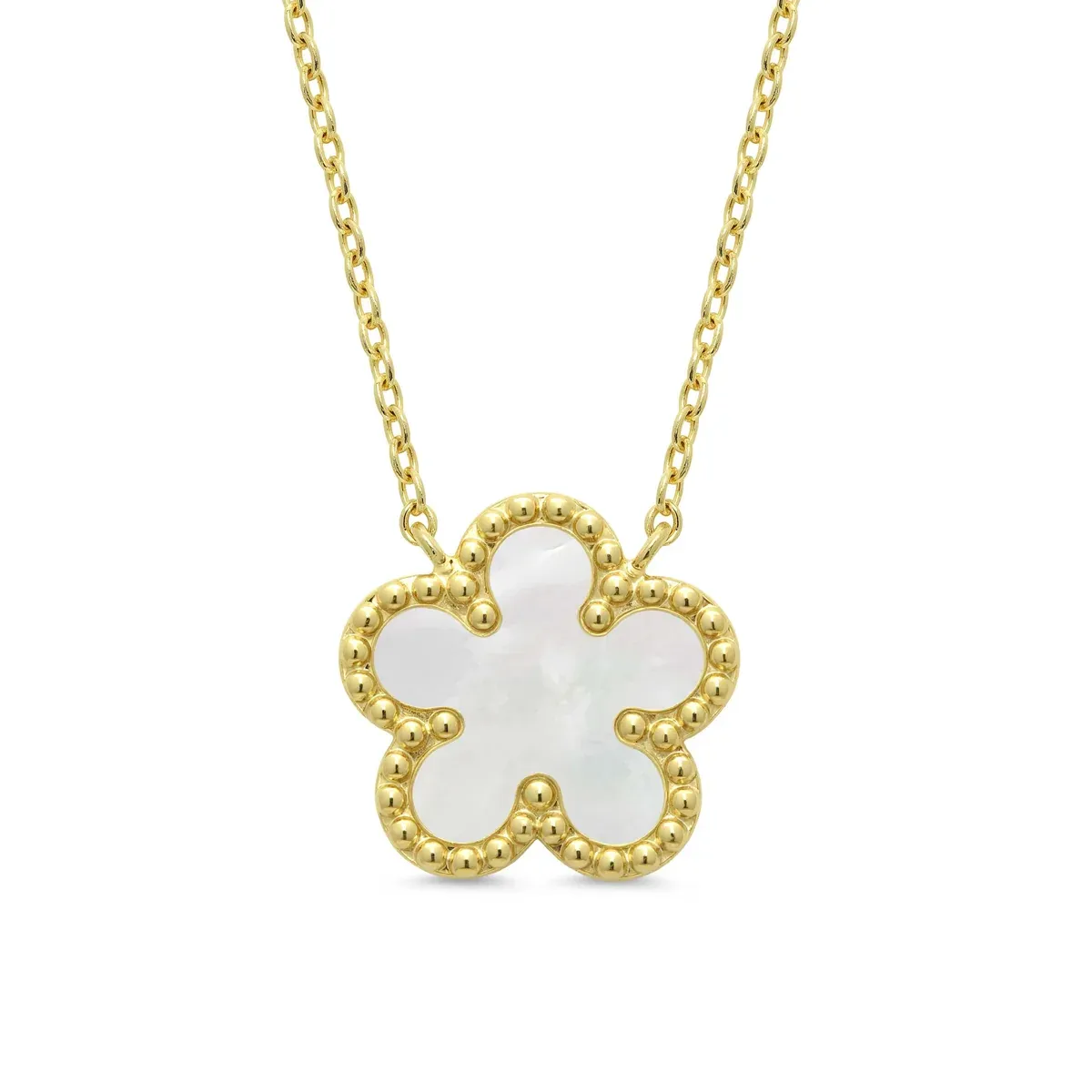 Mother of Pearl Clover Necklace