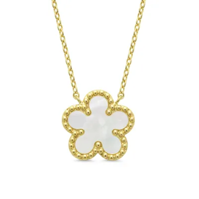 Mother of Pearl Clover Necklace