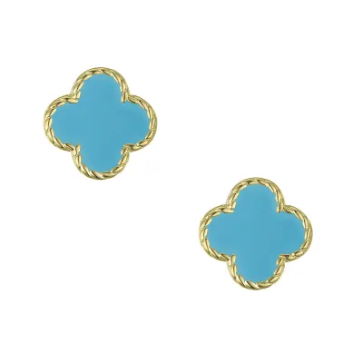 Four Leaf Clover Stud Earrings