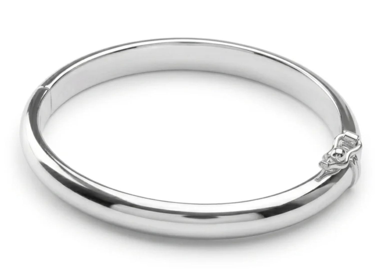 Classic Silver Bangle Bracelets For Babies, Kids or Women