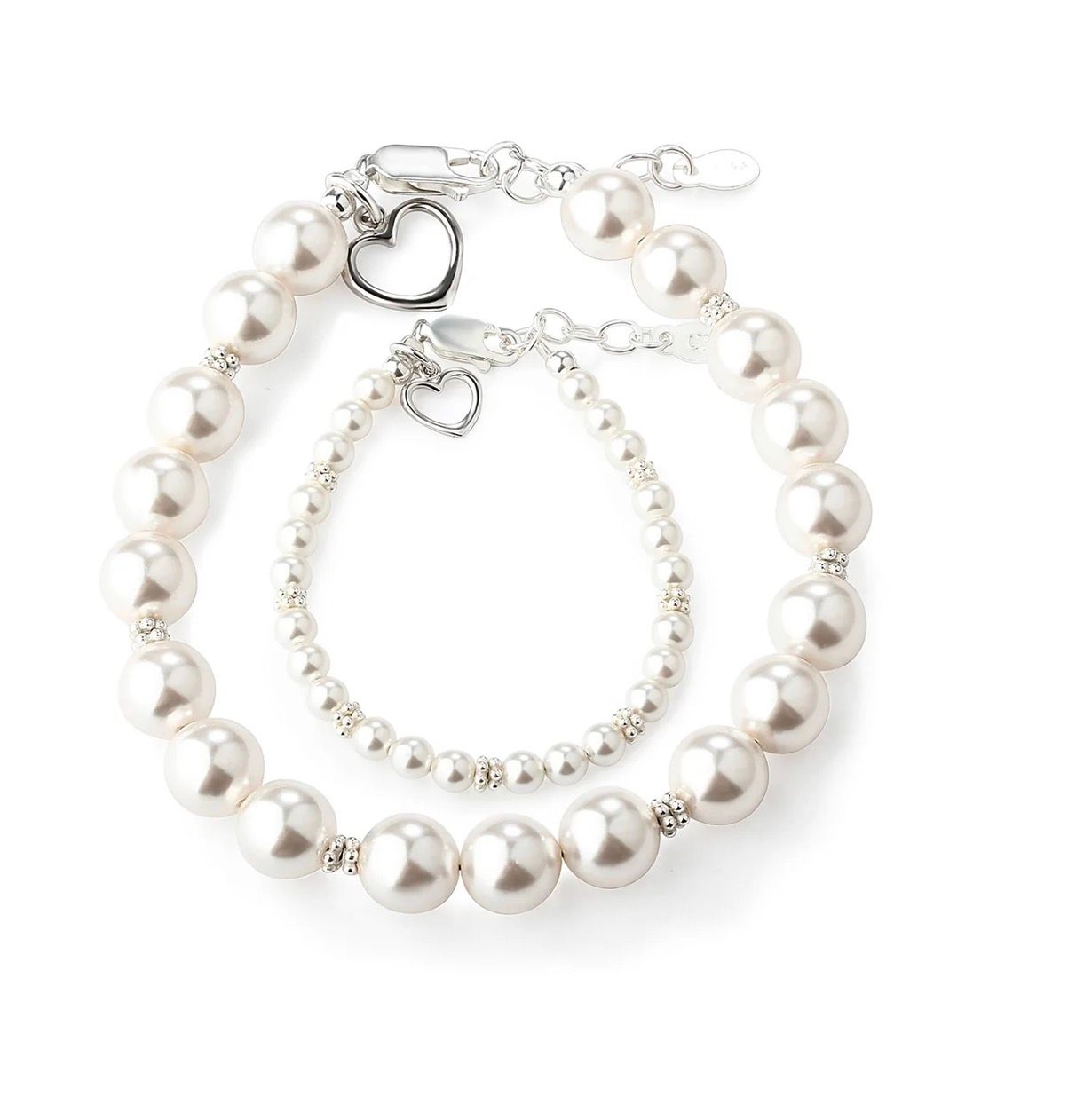 Mom and Me 2-Piece Bracelet Set-Hearts Entwined Baby Gift