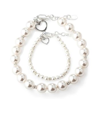 Mom and Me 2-Piece Bracelet Set-Hearts Entwined Baby Gift