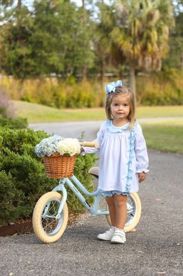 Lucille Bloomer Set-Light Blue Bitty Dot