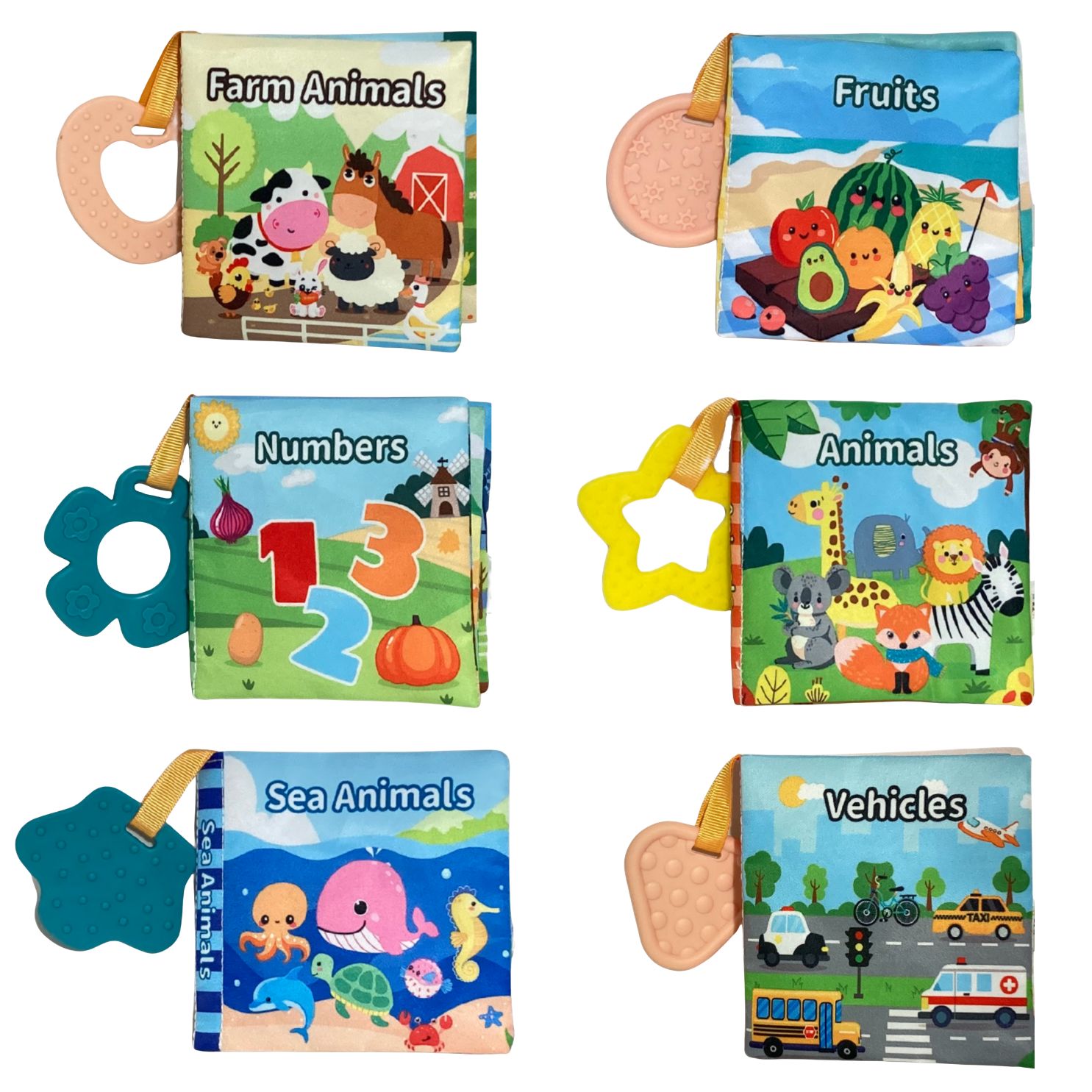 Cloth Books with Teether Assortment Refill
