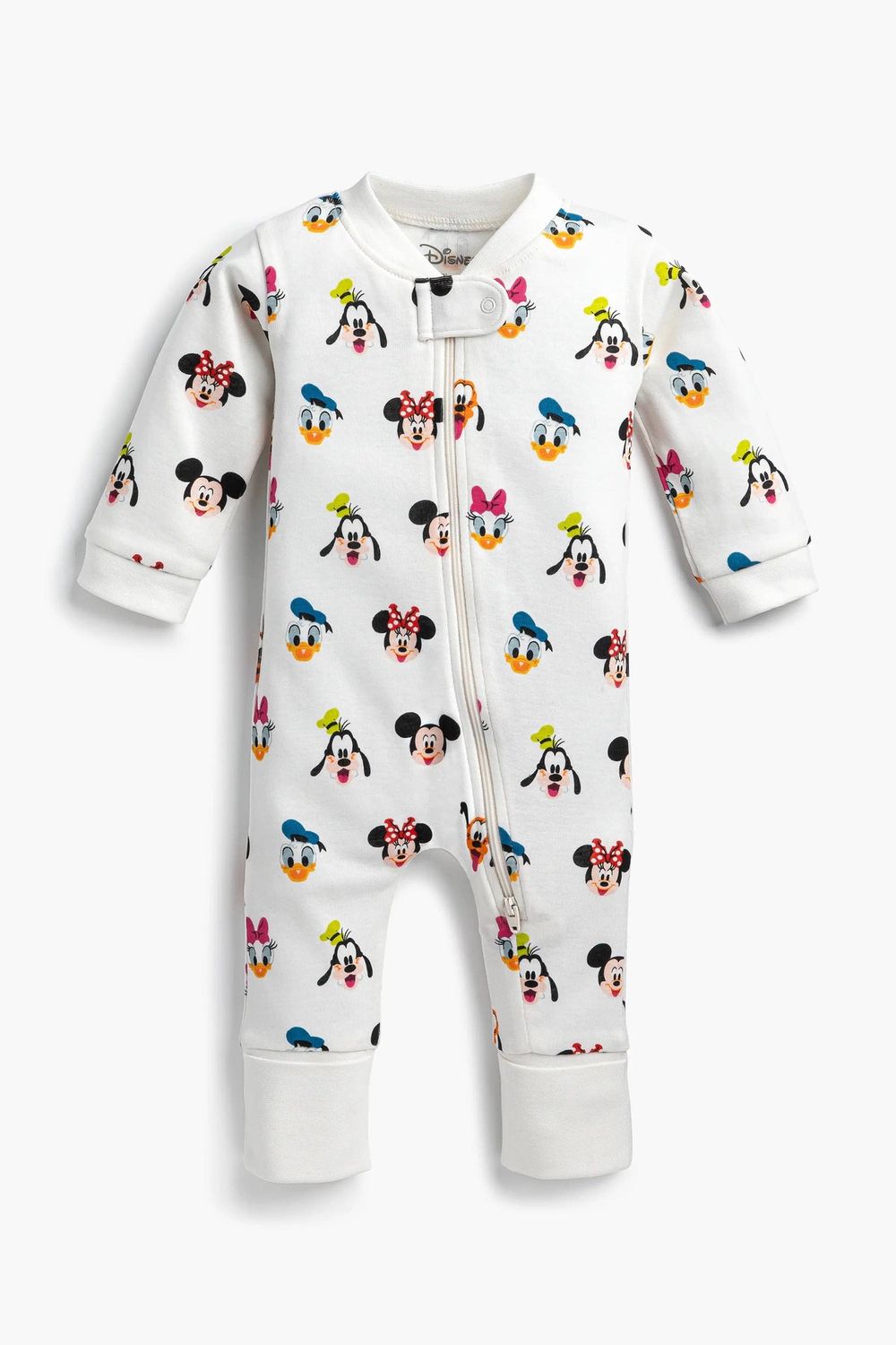 One-Piece Baby Pajamas_Disney Mickey + Friends, Gender: Unisex, Pattern: Disney Mickey + Friends, Size: newborn