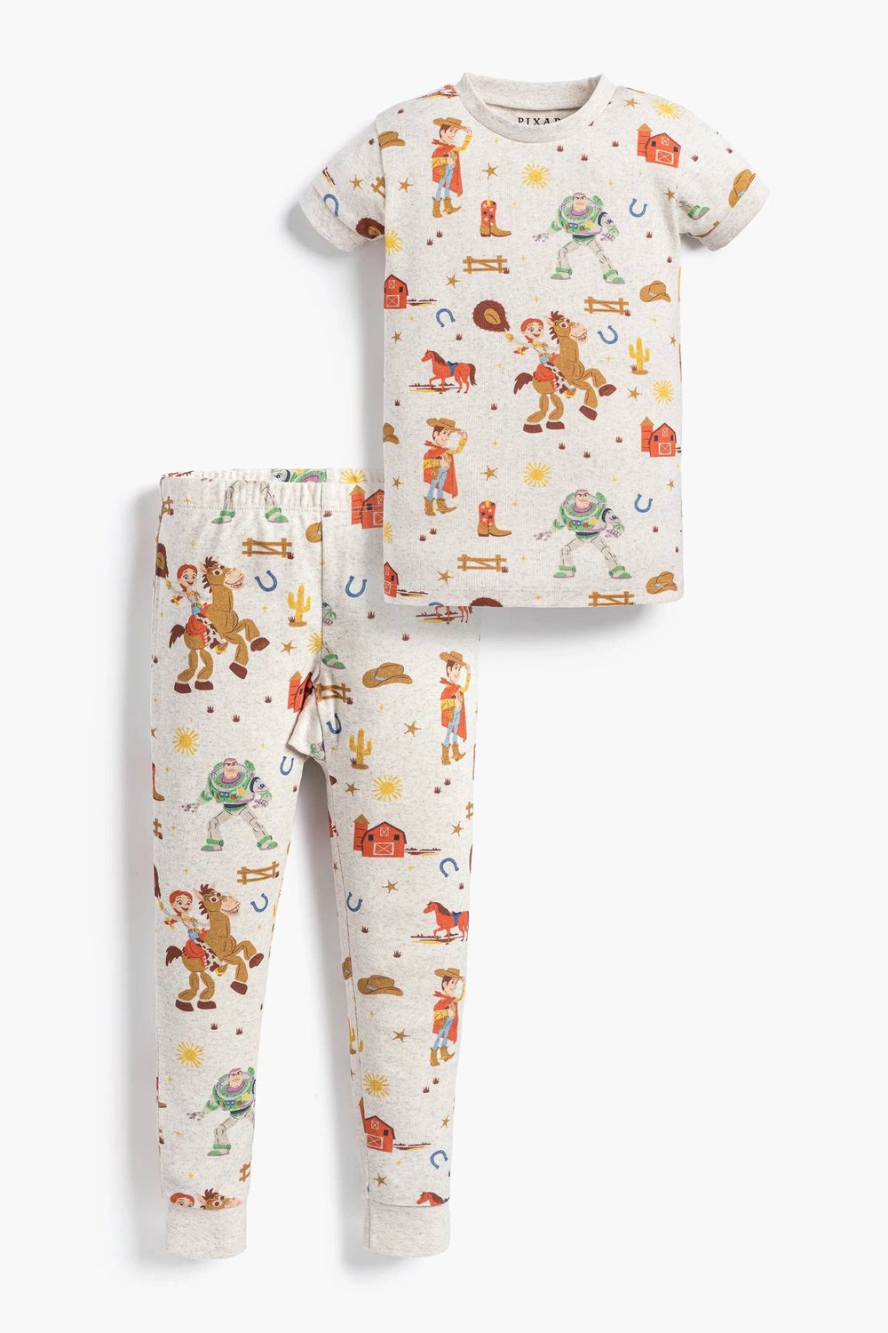 Short Sleeve Two-Piece Pajama Set_Toy Story Western Friends, Gender: Unisex, Pattern: Toy Story Western Friends, Size: 18-24m