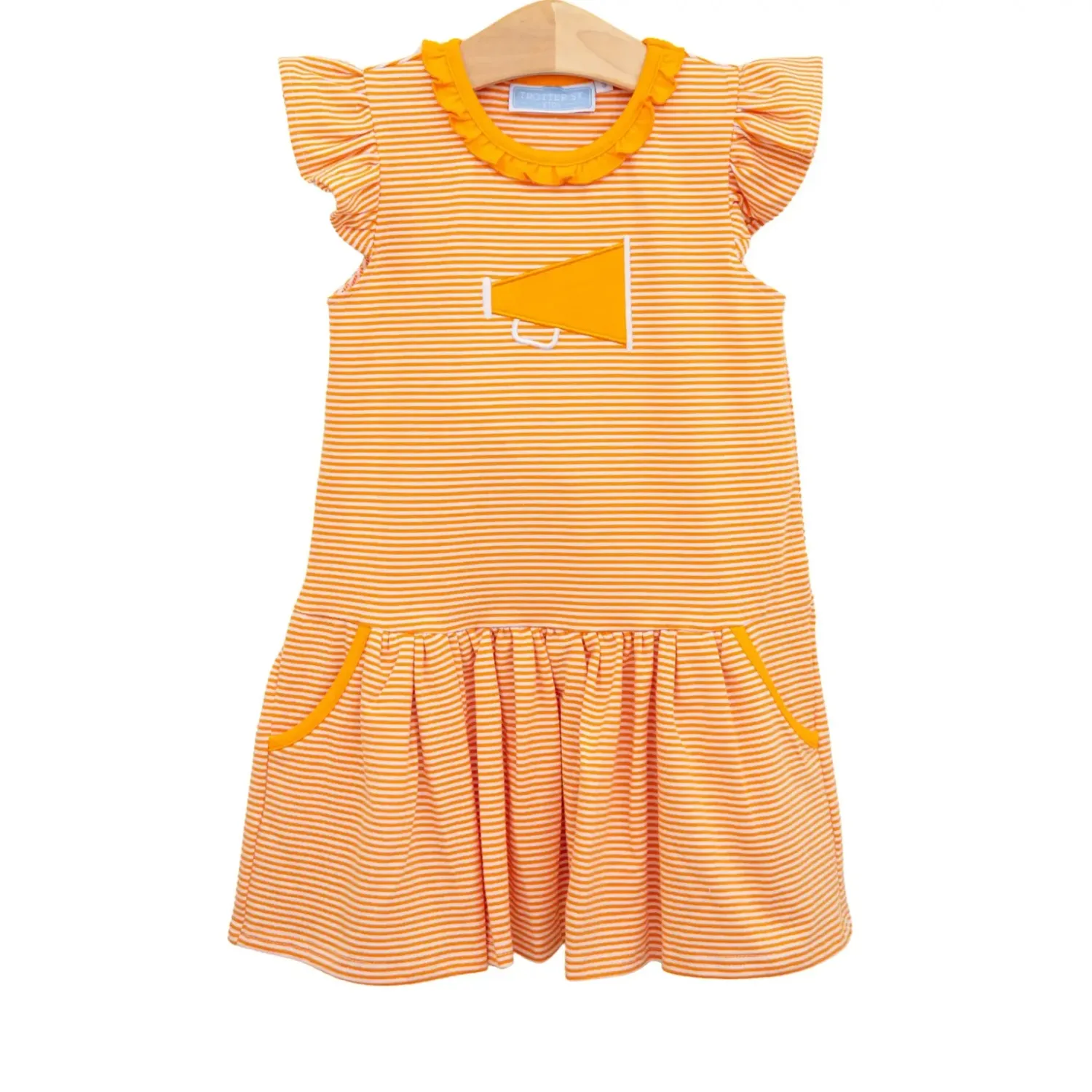 Megaphone Dress, Color: Orange, Size: 2