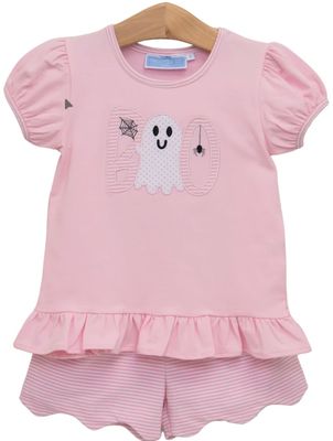 Boo Scalloped Short Set