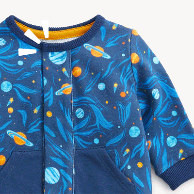 Space French Terry Romper
