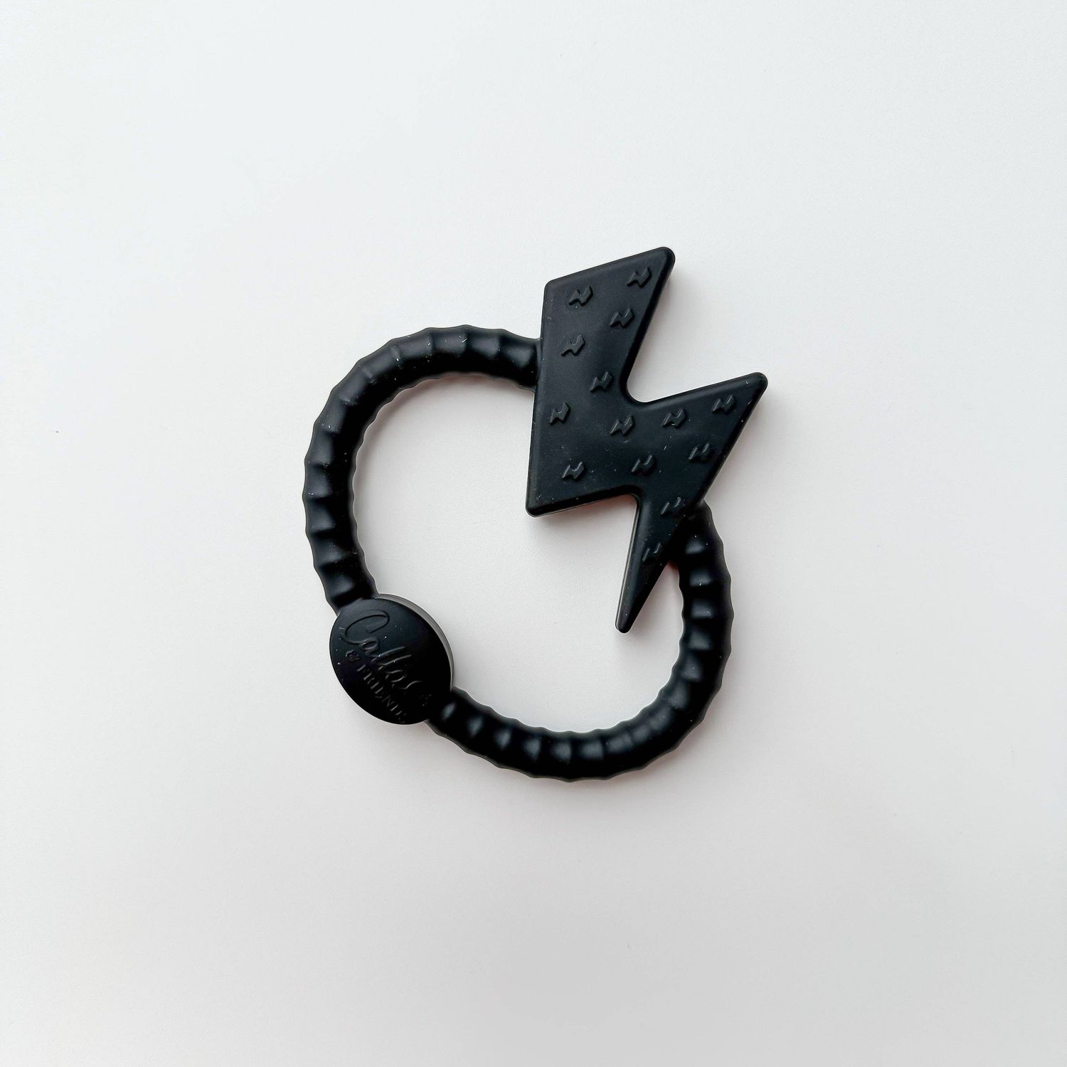 BOLT Silicone Sensory Teether, Color: Blackout
