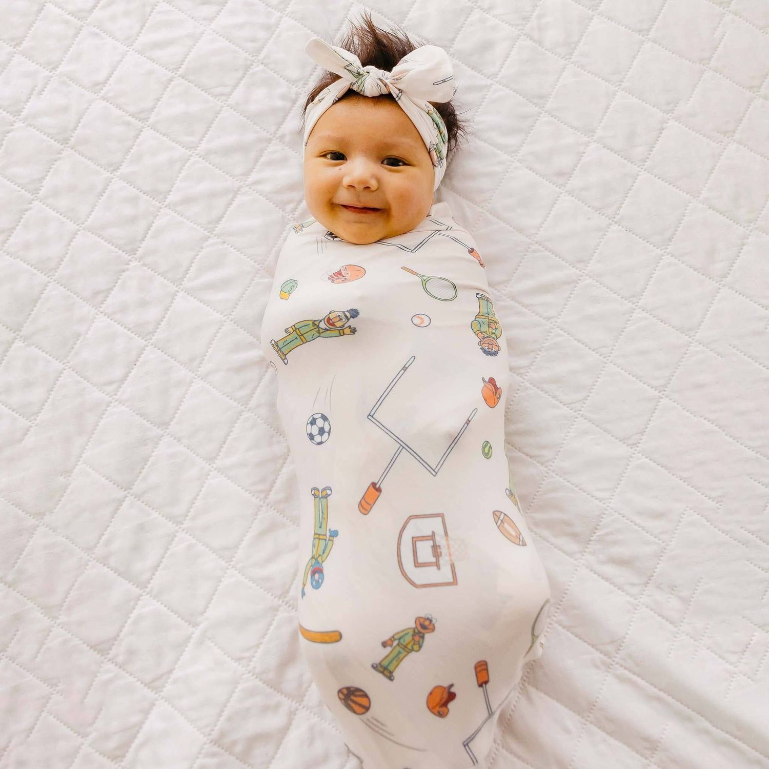 Knit Swaddle Blanket - Sesame Street Varsity Friends