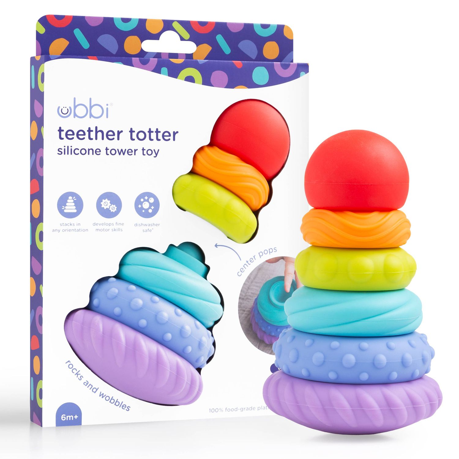Silicone Teether Tower Toy